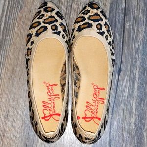 Jellypop Champs Leopard Pointed Flats Size 6.5